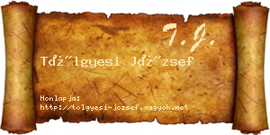 Tölgyesi József névjegykártya