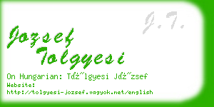 jozsef tolgyesi business card